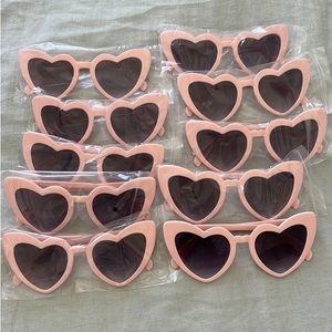 Pink Heart Sunglasses - 10 Pack